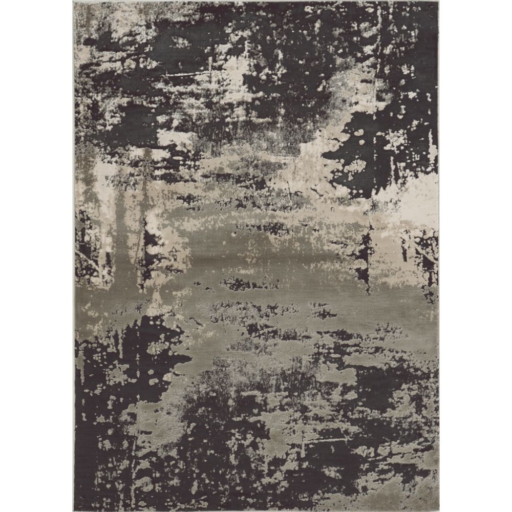 KAS 7121 Luna 3 Ft. 3 In. X 4 Ft. 11 In. Rectangle Rug in Silver Charcoal